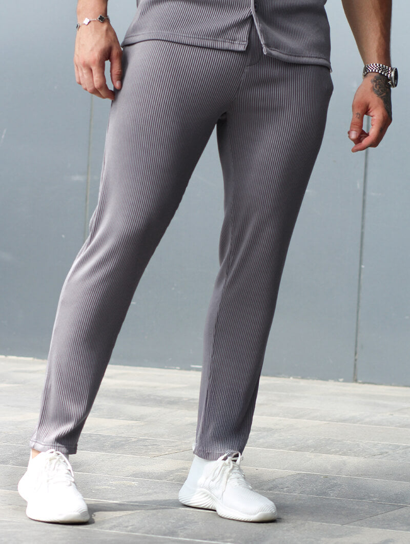 Pantalones Bailey Ribbed Gris