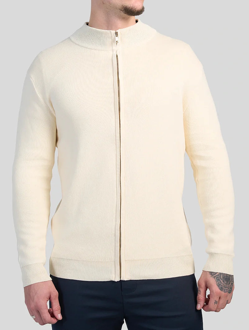 Apollo Zip Sweater - Beige
