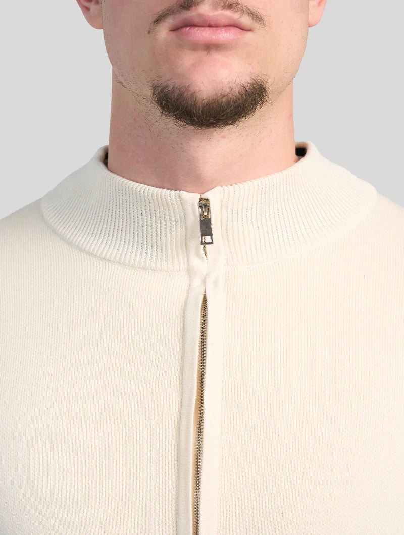 Apollo Zip Sweater - Beige