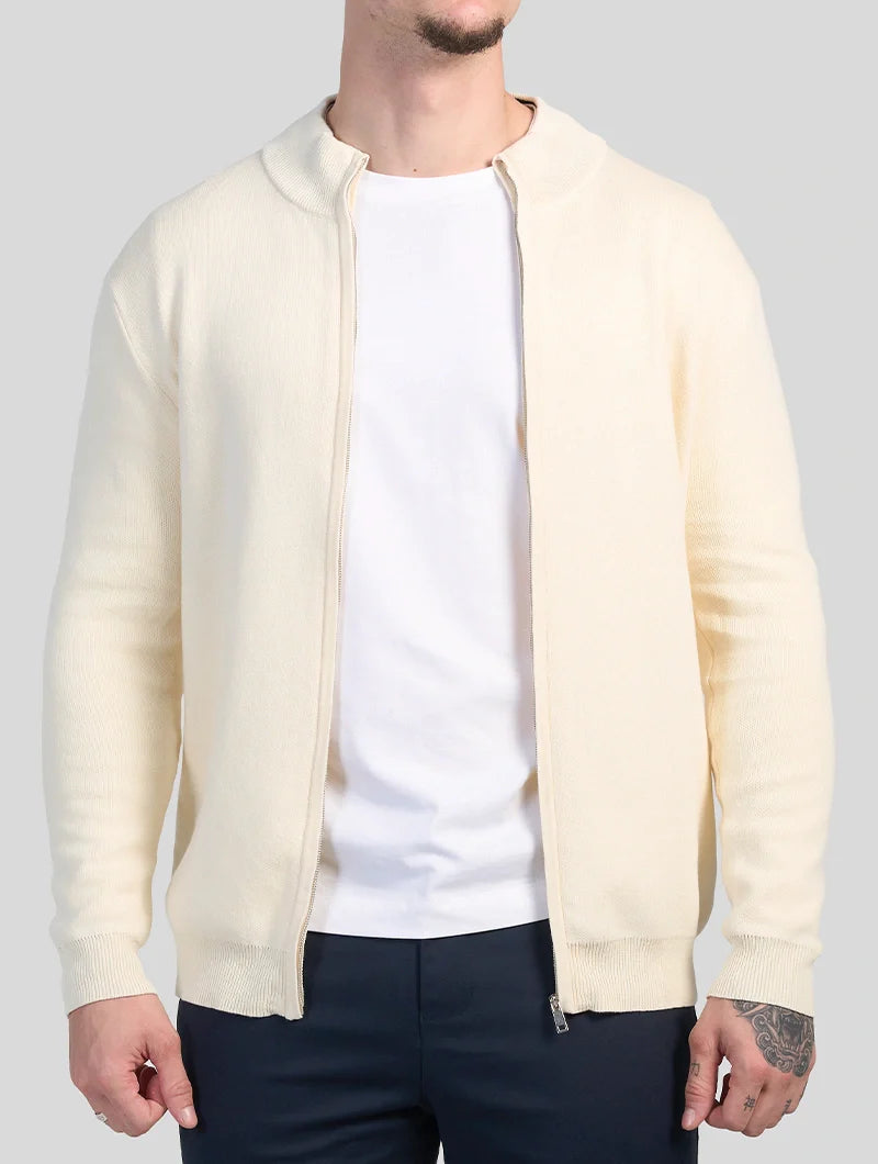 Apollo Zip Sweater - Beige