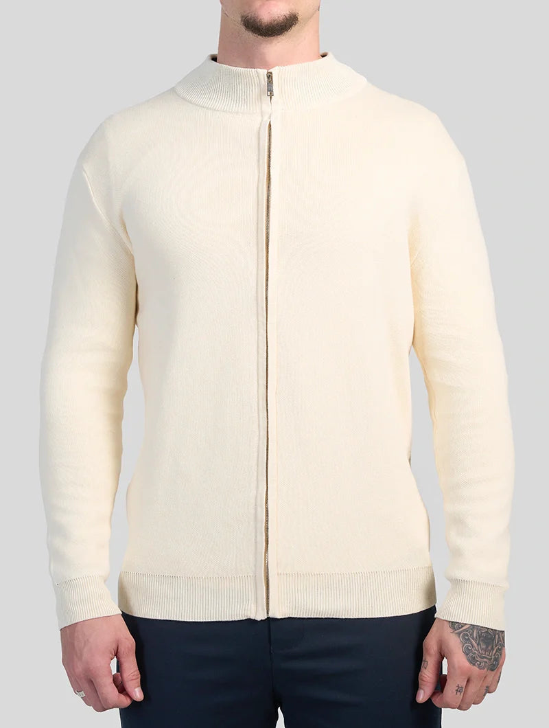 Apollo Zip Sweater - Beige