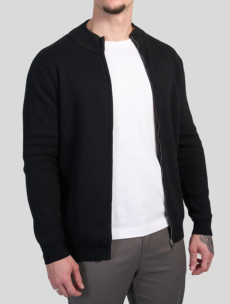 Apollo Zip Sweater - Black