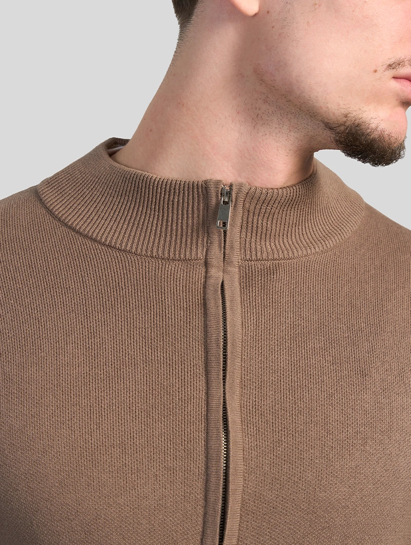 Apollo Zip Sweater - Brown