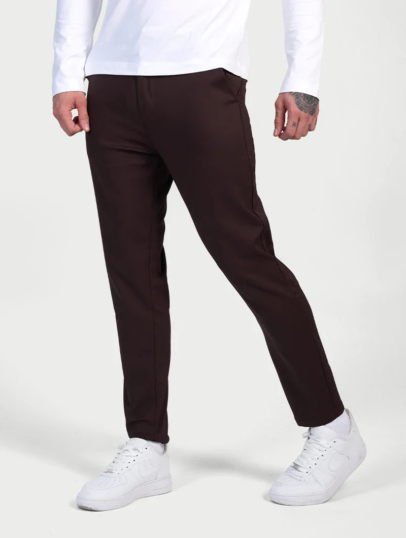 Astino Stretch Pants - Dark Brown