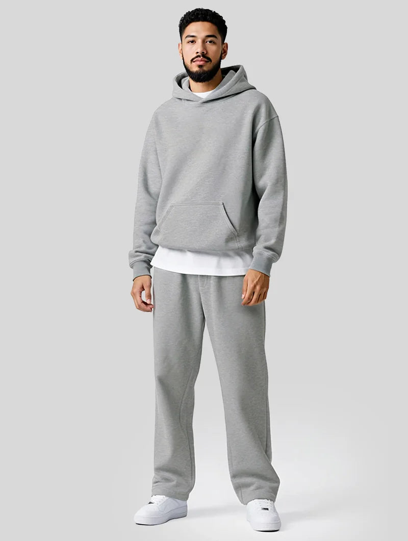 Brooklyn Hoodie & Sweatpants Set - Light Grey