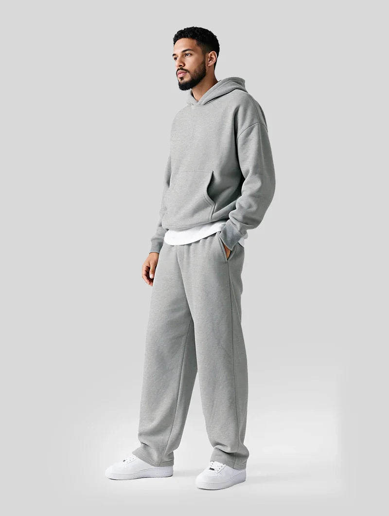 Brooklyn Hoodie & Sweatpants Set - Light Grey