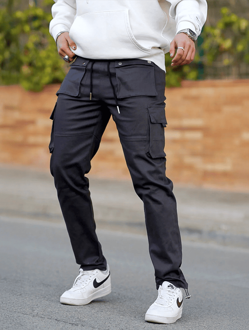 Pantalones Cargo – Gris Oscuro