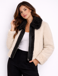 Chaqueta Efecto Pelo