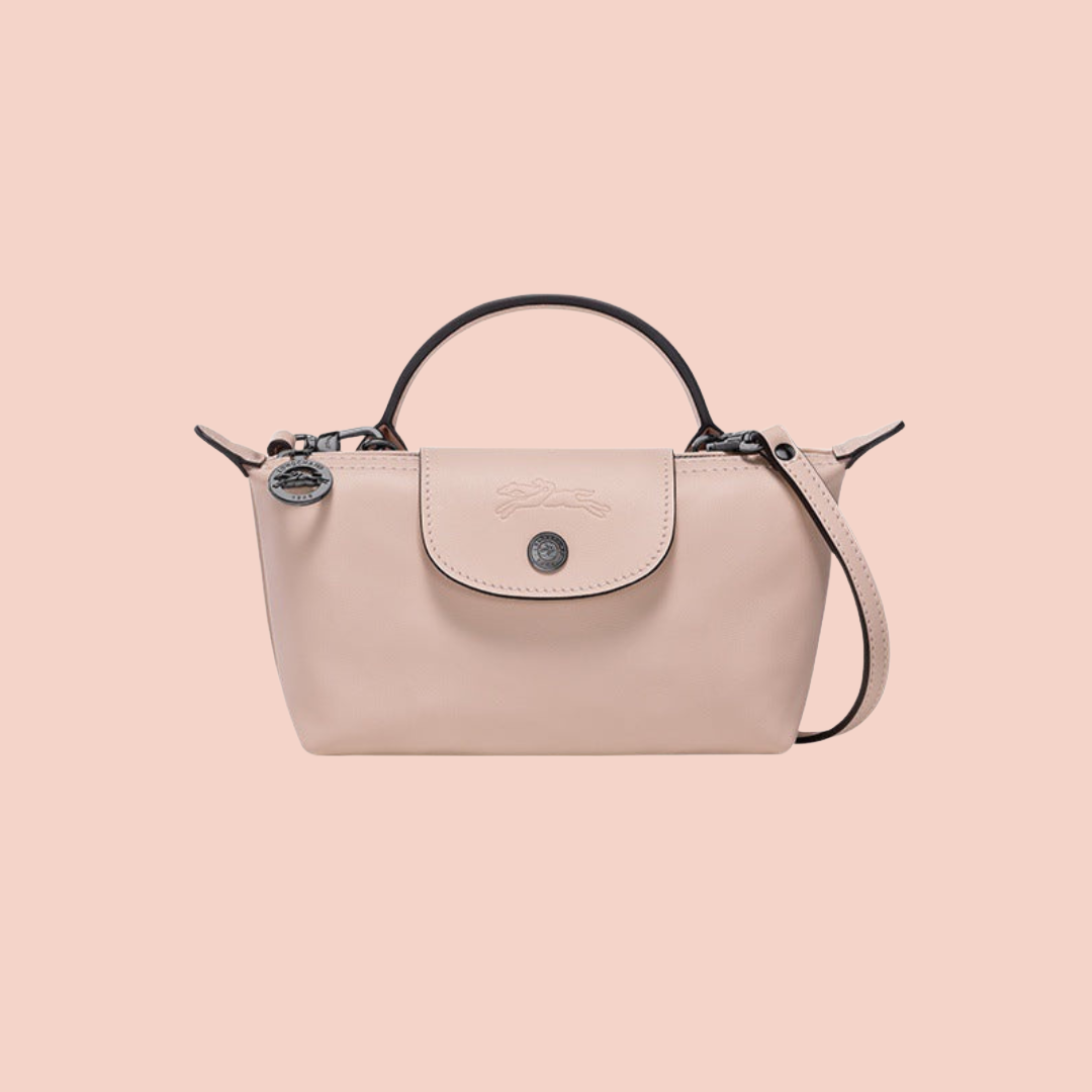 MINI CARTERA DE PIEL LONGCHAMT | ROSA