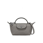 MINI CARTERA DE PIEL LONGCHAMT | GRIS