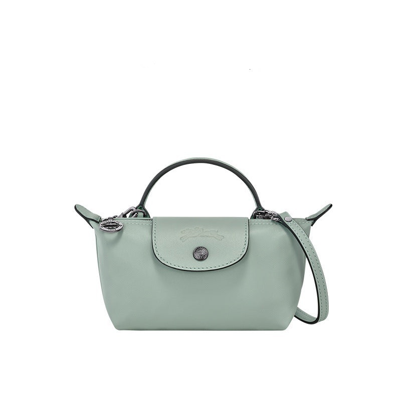 MINI CARTERA DE PIEL LONGCHAMT | AZUL CLARO