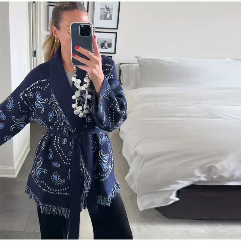 Geometric Cardigan
