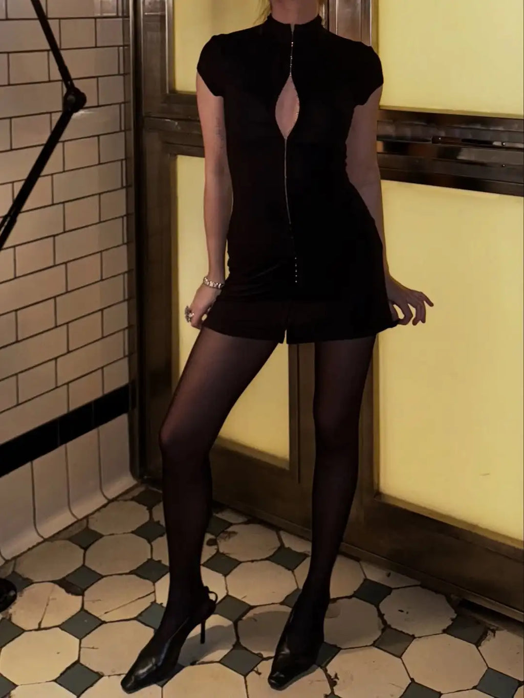 Black Hollow Mini Dress