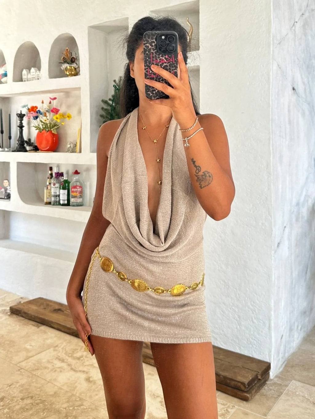 Backless Mini Dress