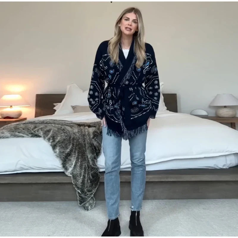 Geometric Cardigan