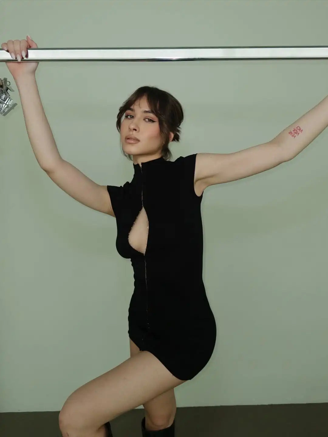 Black Hollow Mini Dress