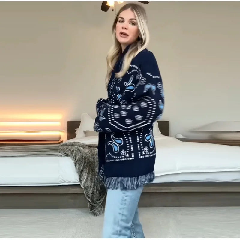 Geometric Cardigan