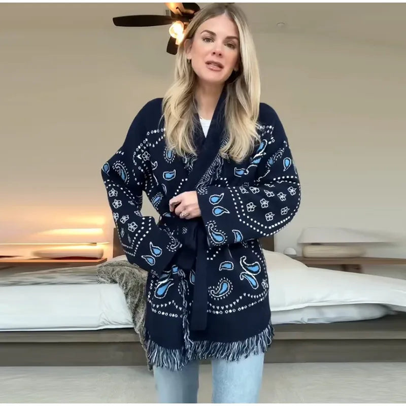 Geometric Cardigan