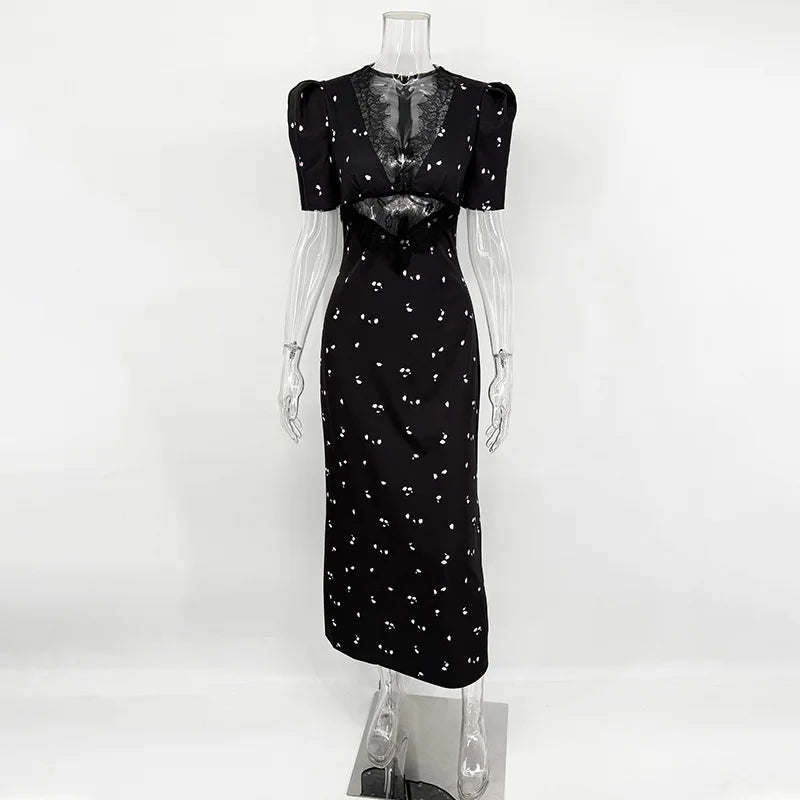 Vestido Hollow Lace