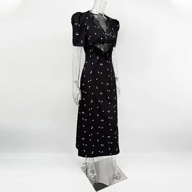 Vestido Hollow Lace