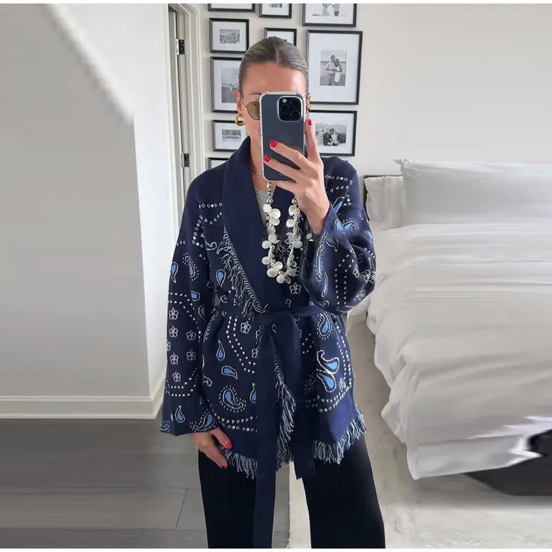 Geometric Cardigan