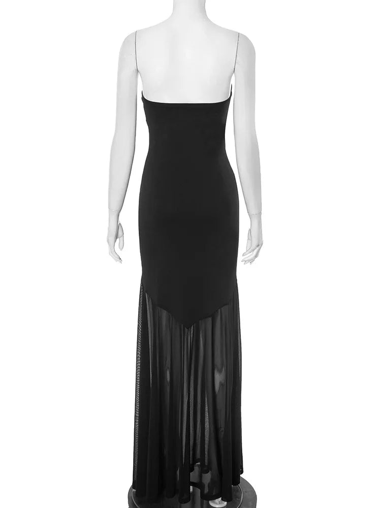 Strapless Ruched Maxi Dress