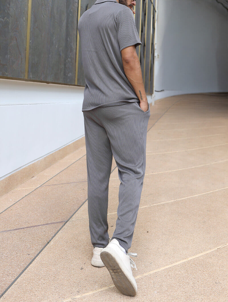 Pantalones Bailey Ribbed Gris