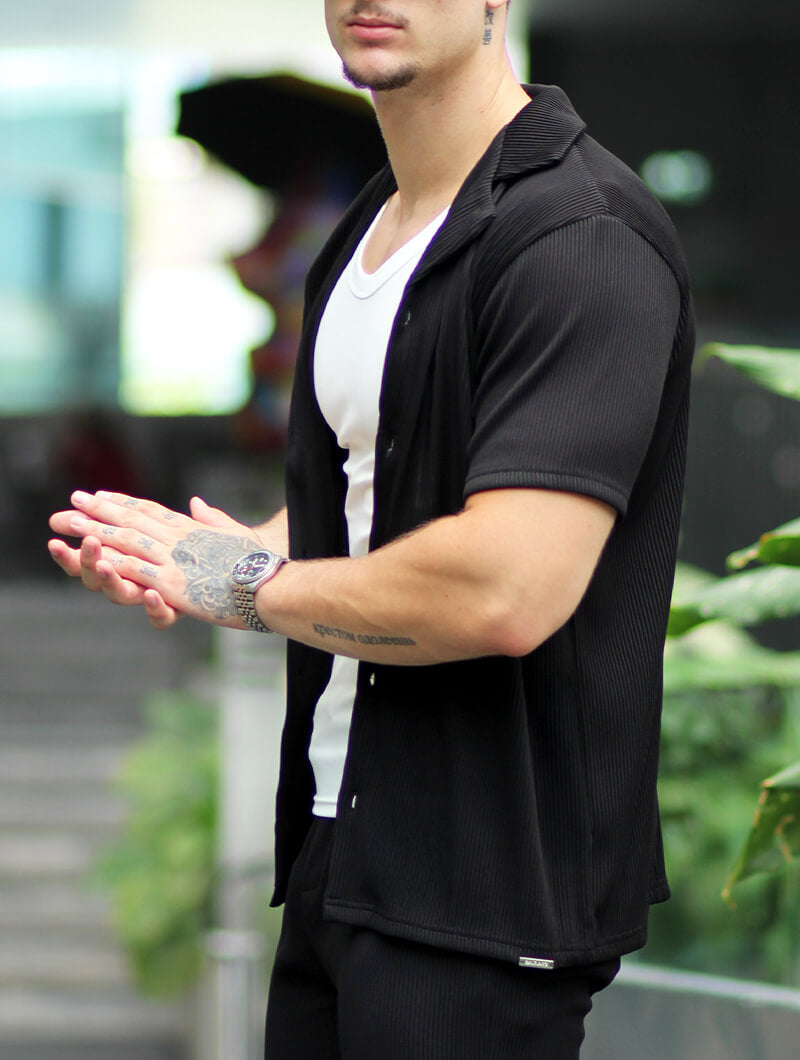 Polera Ribbed Negra