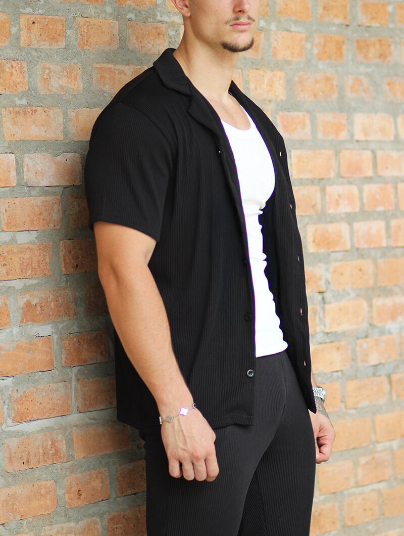 Polera Ribbed Negra