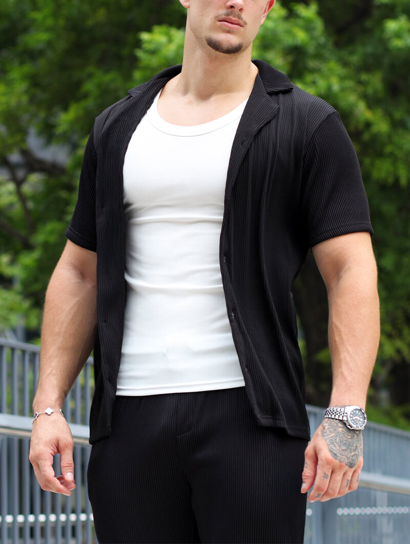 Polera Ribbed Negra