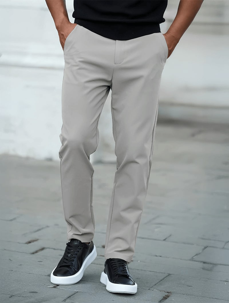 Pantalón Stretch color gris