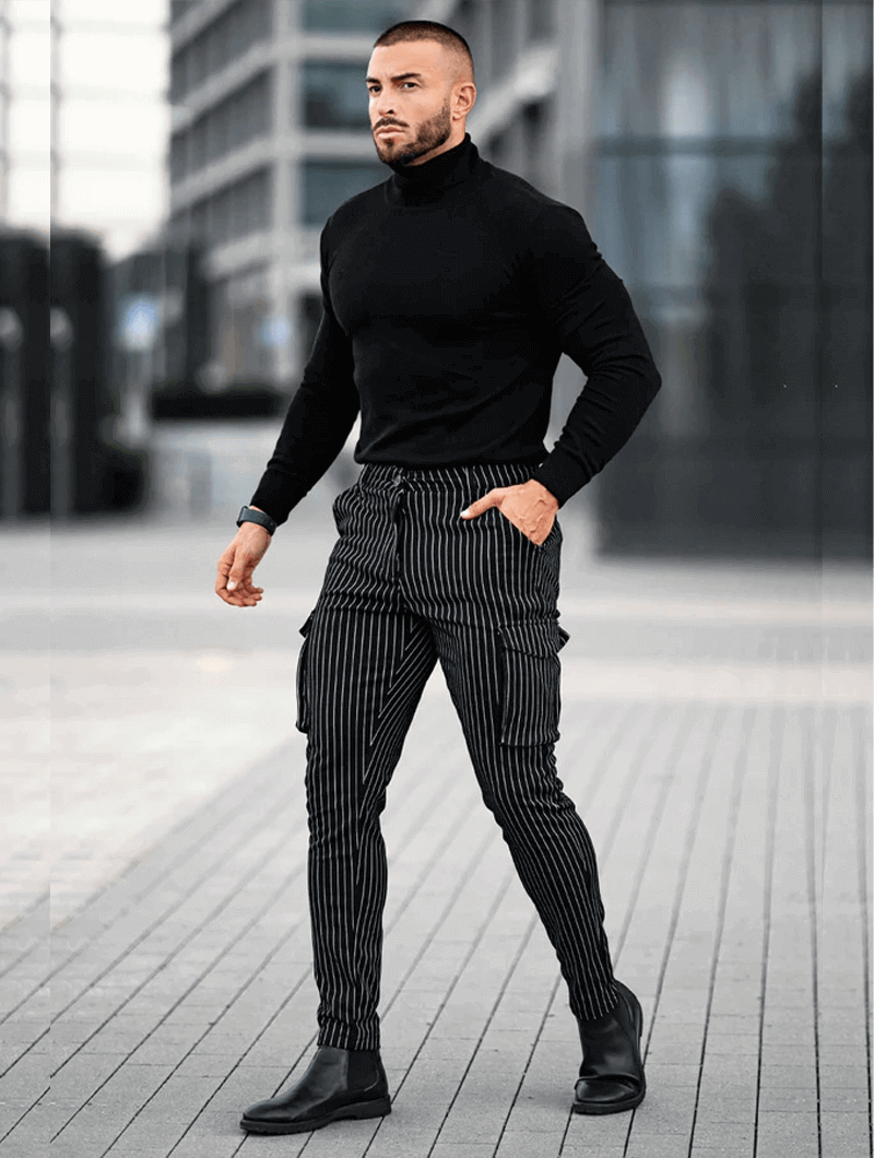 Vittorio Stretch Pants - Black