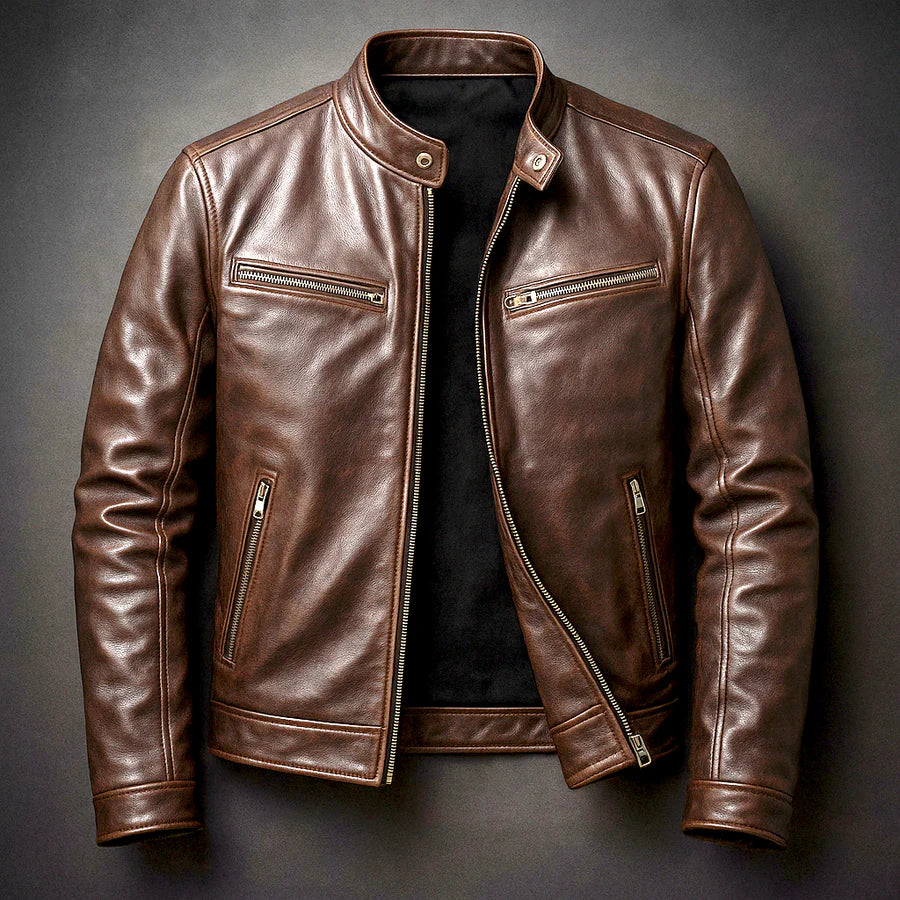 Chaqueta vintage de ecocuero - temporada Otoño