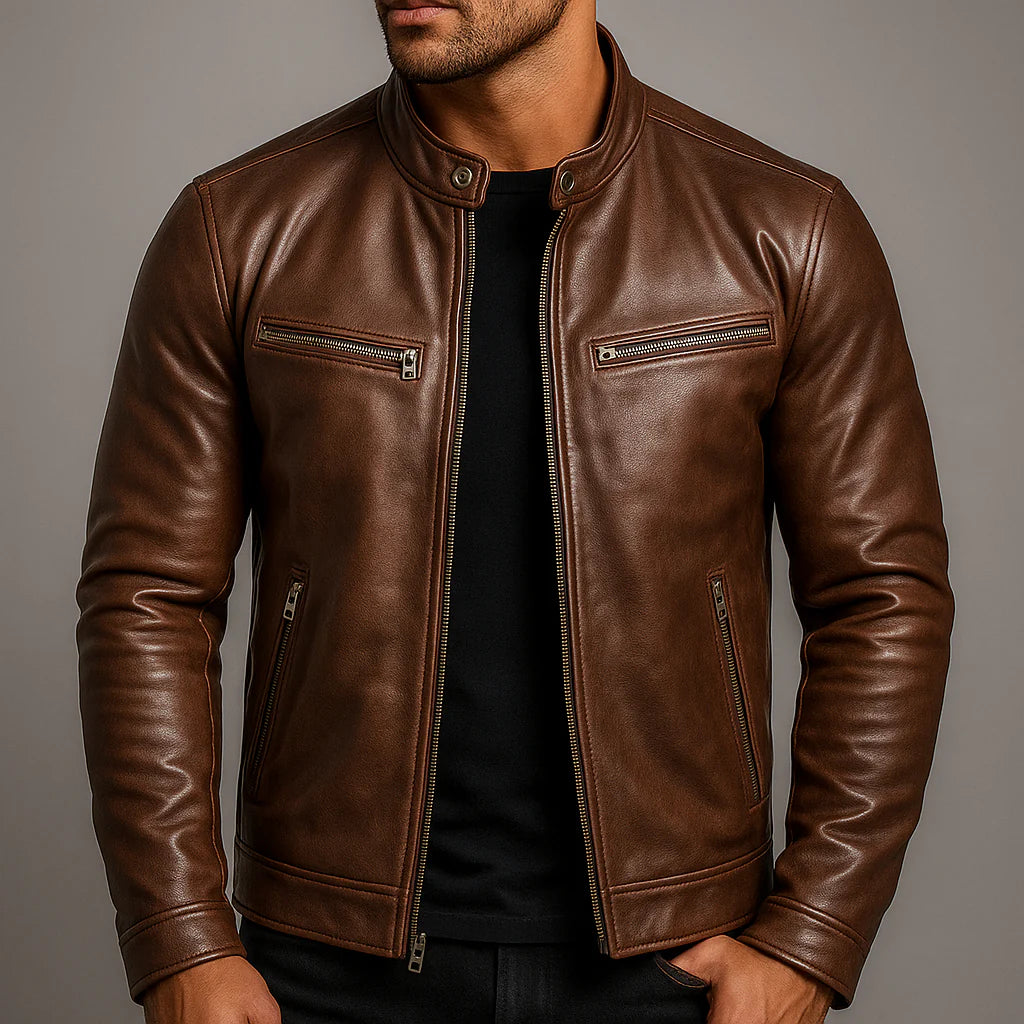 Chaqueta vintage de ecocuero - temporada Otoño
