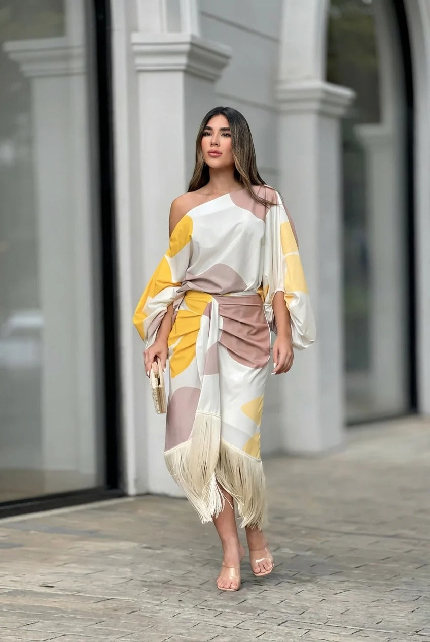 Vestido  Daniela | conjunto 2 piezas con flecos - Especial Otoño