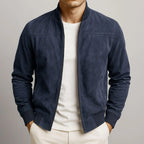 Chaqueta de cuero gamuzado premium para hombre