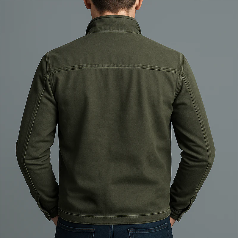 CARLOS™ | Chaqueta Vintage de Algodón con Cremallera
